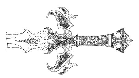 Рисунок меча для срисовки