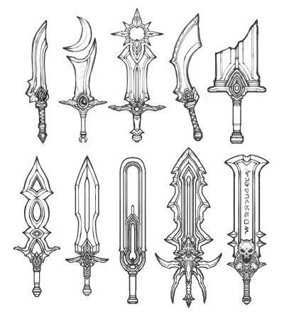 Меч рисунок