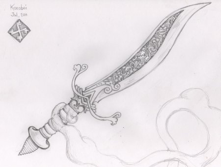 Орнамент для меча деревянного