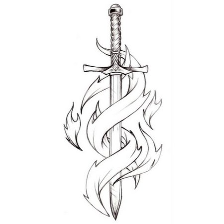 Меч раскраска