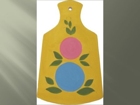 Рис. "Разделочная доска" Городецкая роспись