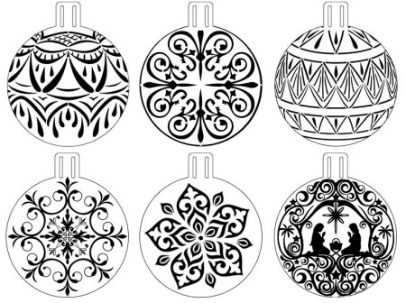 Узоры на новогодних шарах