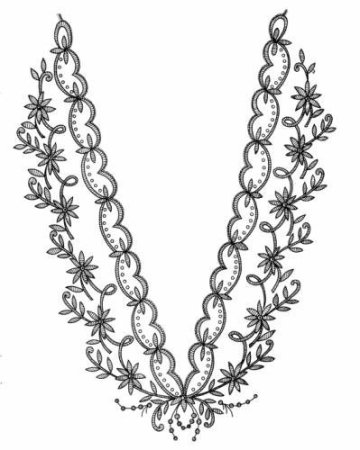 Узоры для вышивки воротника