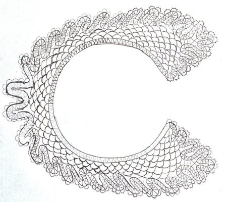 Сколки Вологодского кружева воротничок