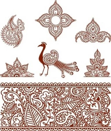 Узоры мехенди в Индии