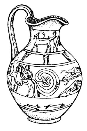 Кувшин раскраска для детей