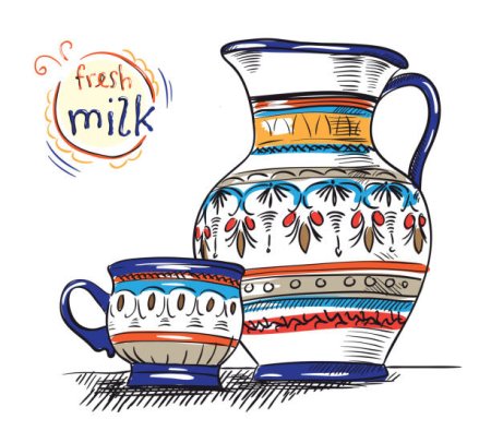 Узоры на посуде раскраска