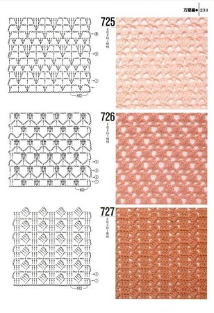 Мелкий плотный узор крючком