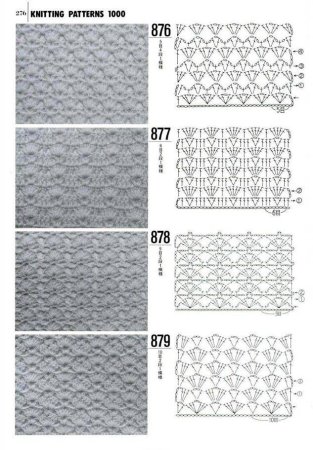 Узоры крючком для толстой пряжи со схемами