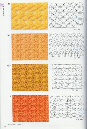 Схемы плотной вязки крючком