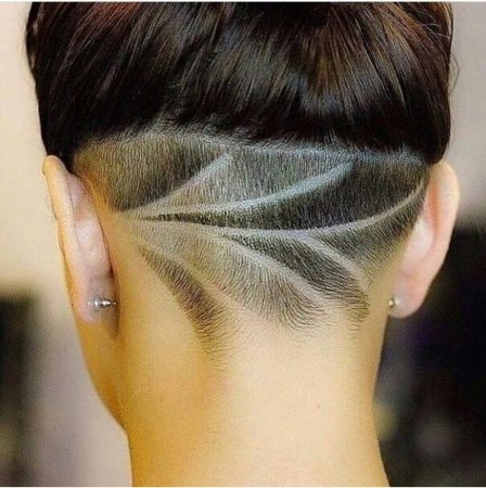 Женские стрижки с бритым затылком