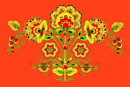 Цветочные мотивы в искусстве народов России