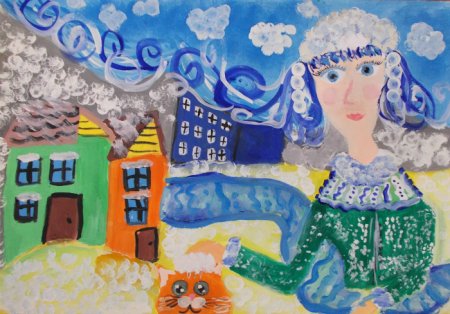 Портрет Снегурочки раскраска