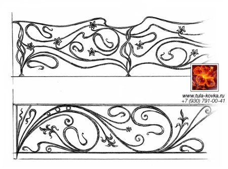 Кованая ограда в стиле Модерн
