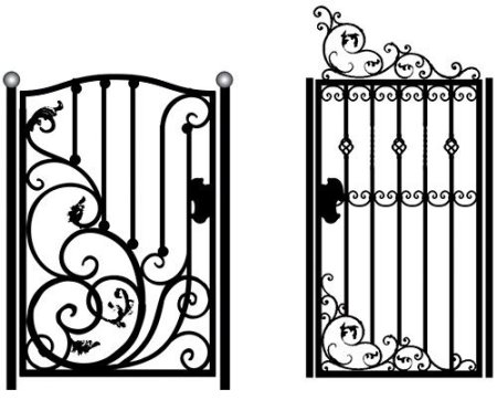 Нарисовать сбоку калитку