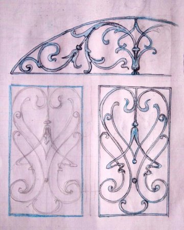 Эскиз орнамента для художественной ковки