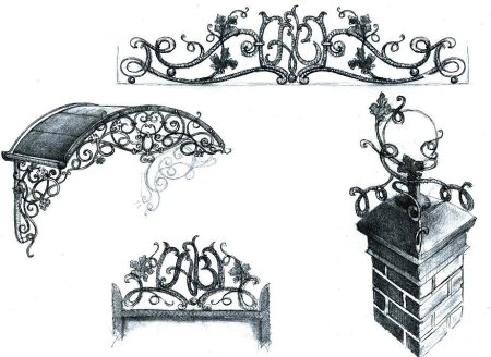 Эскизы кованных изделий