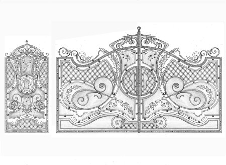 Орнаменты эскиз ковка