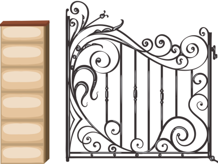 Узоры на металлической ограде