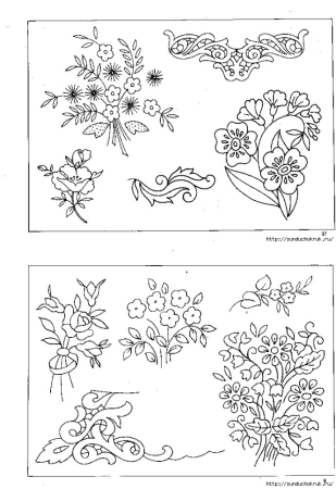 Узоры для вышивки тамбурным швом
