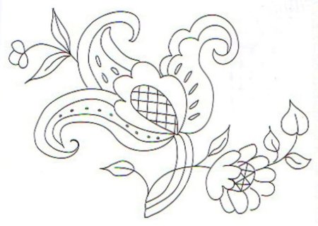 Орнамент для вышивки гладью