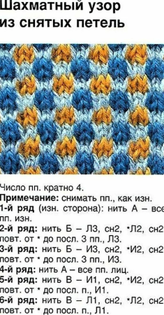 Ленивые двухцветные узоры спицами схемы