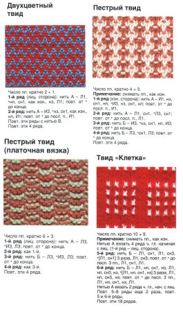Двухцветнвые узоры спи