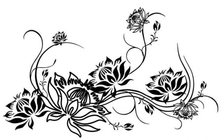 Цветочный орнамент карандашом