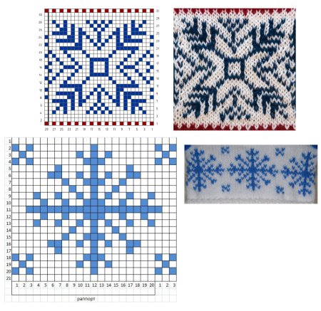 Жаккард снежинки