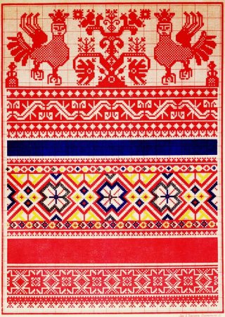 Традиционный Рязанский орнамент рушника