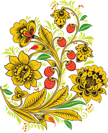 Петриковская роспись вектор