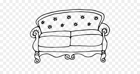 Раскраска диван