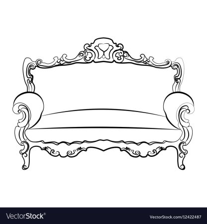 Мебель в стиле Барокко карандашом