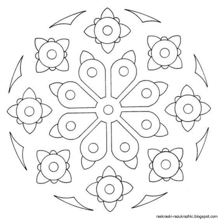 Трафарет для рисования мандал