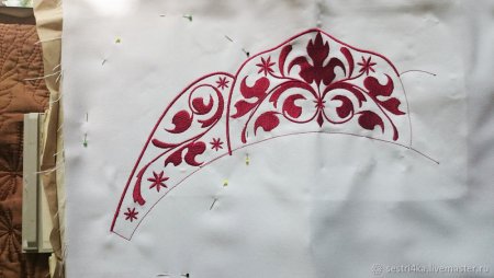 Кокошник трафарет