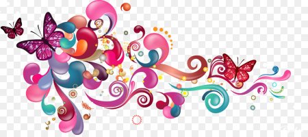 Разноцветные узоры на белом фоне