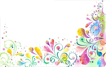 Цветной орнамент на белом фоне