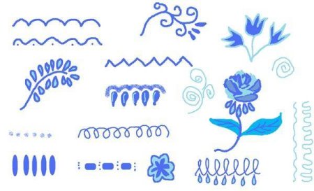 Элементы росписи Гжель для дошкольников