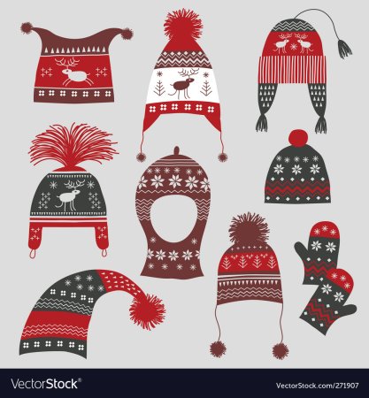 Новогодний узор для шапочки и шарфика