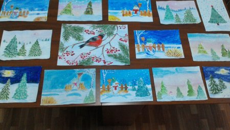 Выставка рисунков зимние узоры