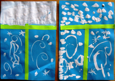 Рисование в средней группе зима