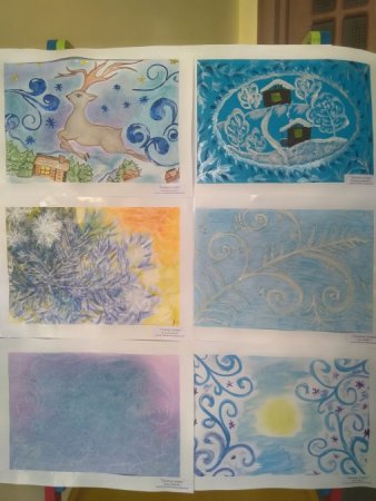 Рисунок на конкурс зимние узоры в детском саду