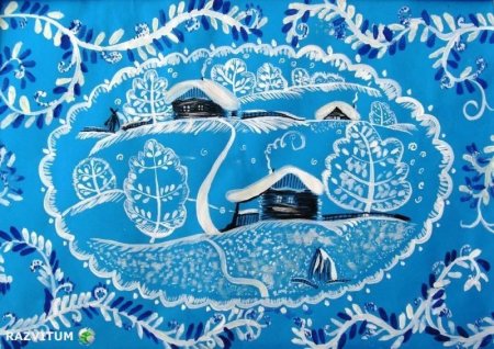 Рисование зимние узоры