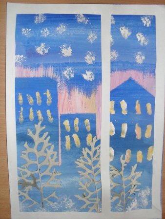 Рисование в детском саду зима