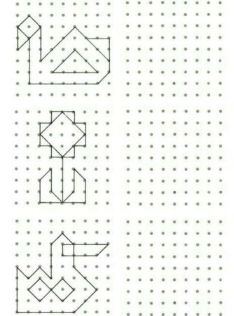 Повтори узор по клеточкам для дошкольников 6-7