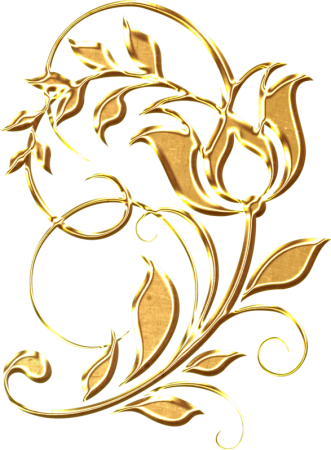 Золотой цветочный узор