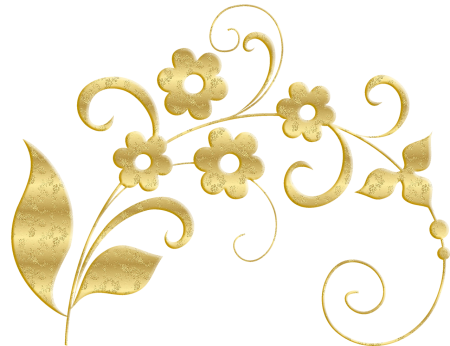 Золотистые узоры на прозрачном фоне