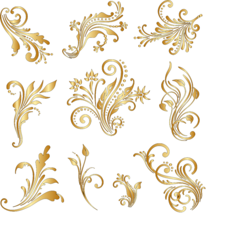 Золотые узоры векторные