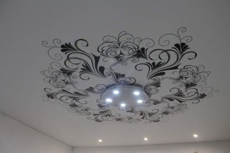 Натяжные потолки с узорами