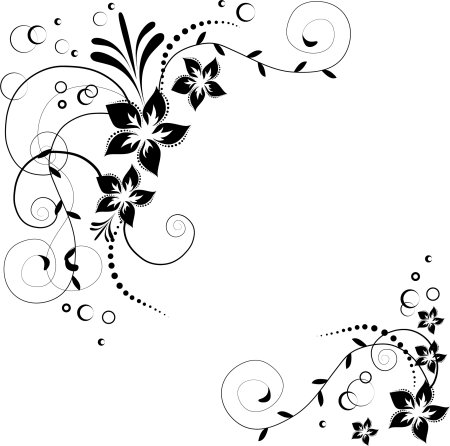 Угловой цветочный орнамент